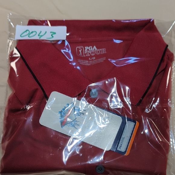 PGA Tour Red Performance Polo Shirt - Picture 15 of 15